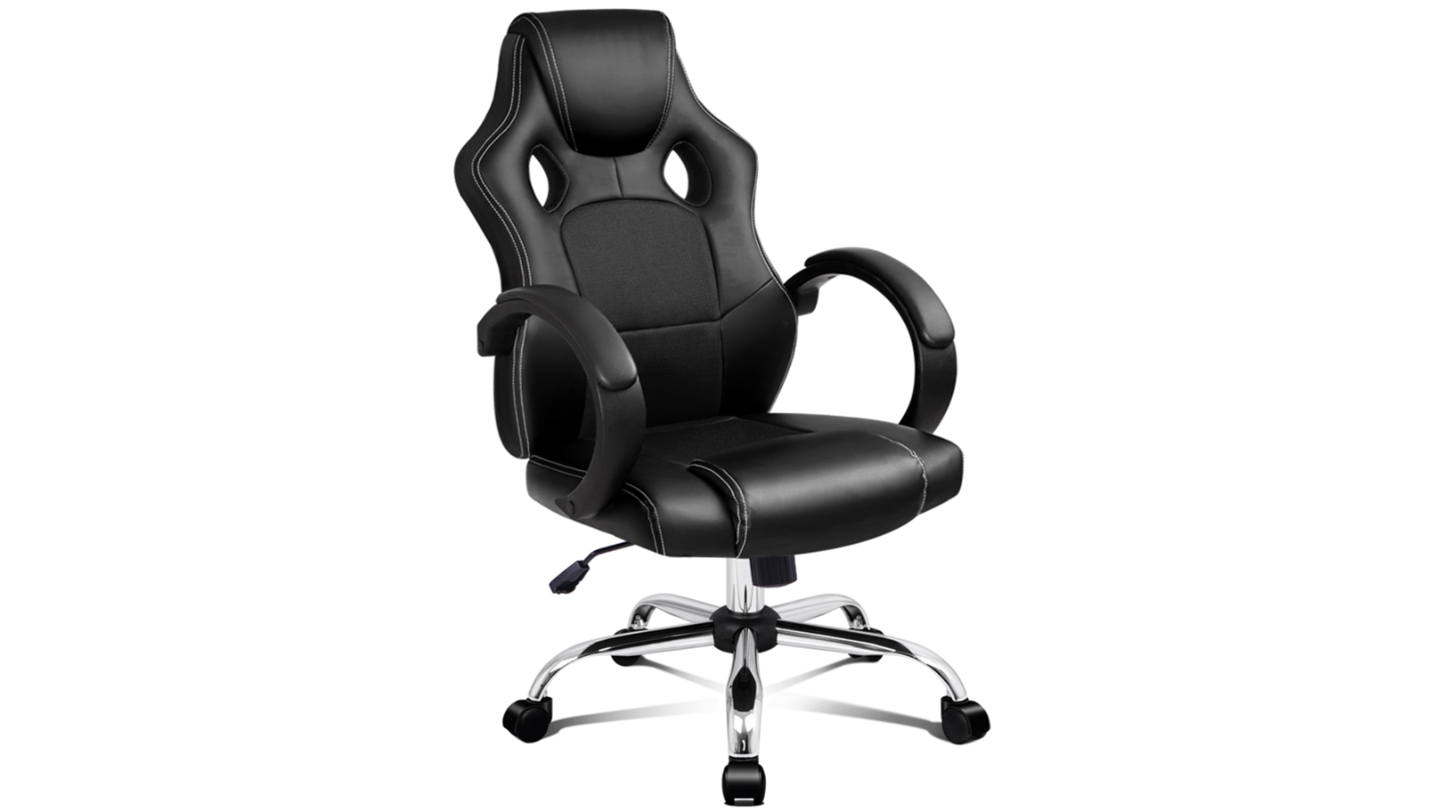 ALFORDSON Office Chair Executive PU Leather Mesh Seat Black