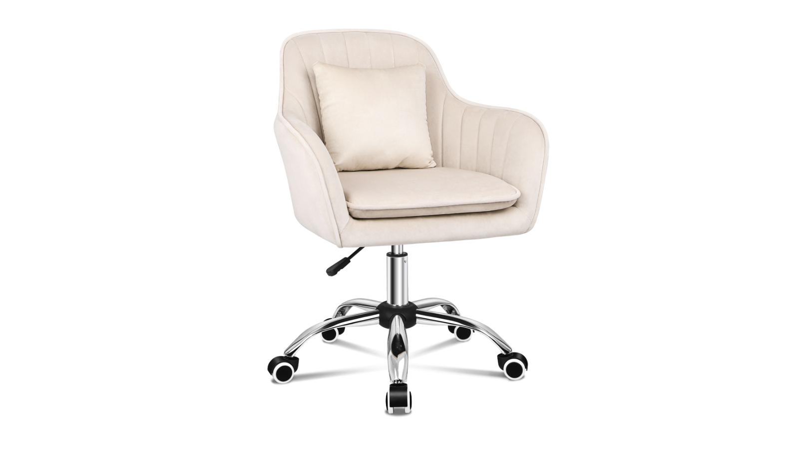Alfordson Velvet Office Chair - Beige