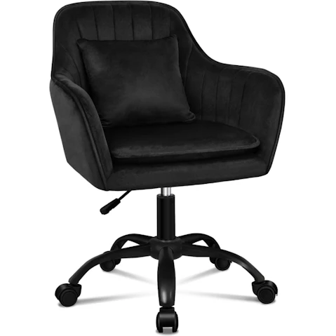 ALFORDSON Velvet Office Chair Orla Black