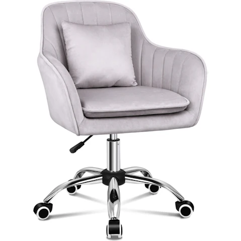 ALFORDSON Velvet Office Chair Orla Grey