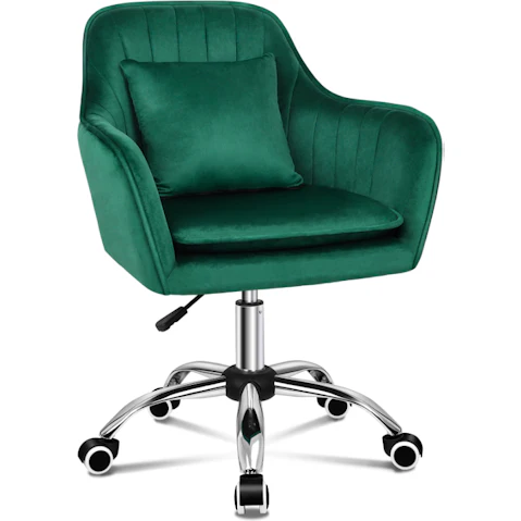 ALFORDSON Velvet Office Chair Orla Green