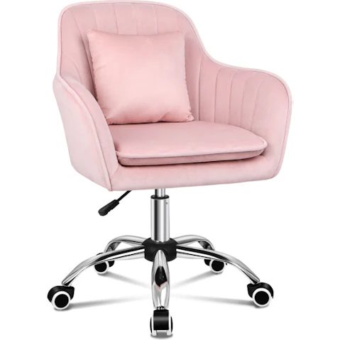 ALFORDSON Velvet Office Chair Orla Pink