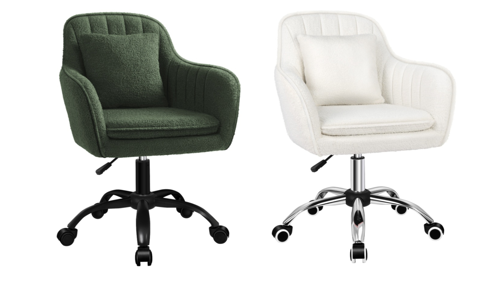 Alfordson Adult/Kids Boucle Computer Swivel Office Chair