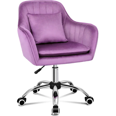 ALFORDSON Velvet Office Chair Orla Purple