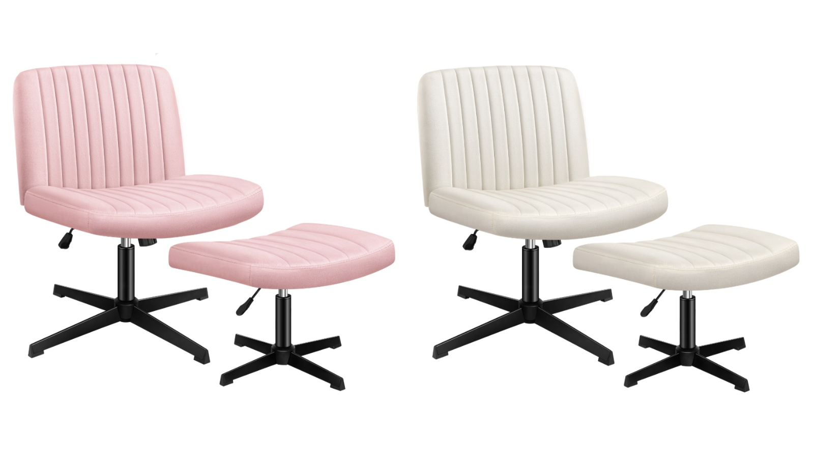 ALFORDSON Velvet Office Chair with Ottoman