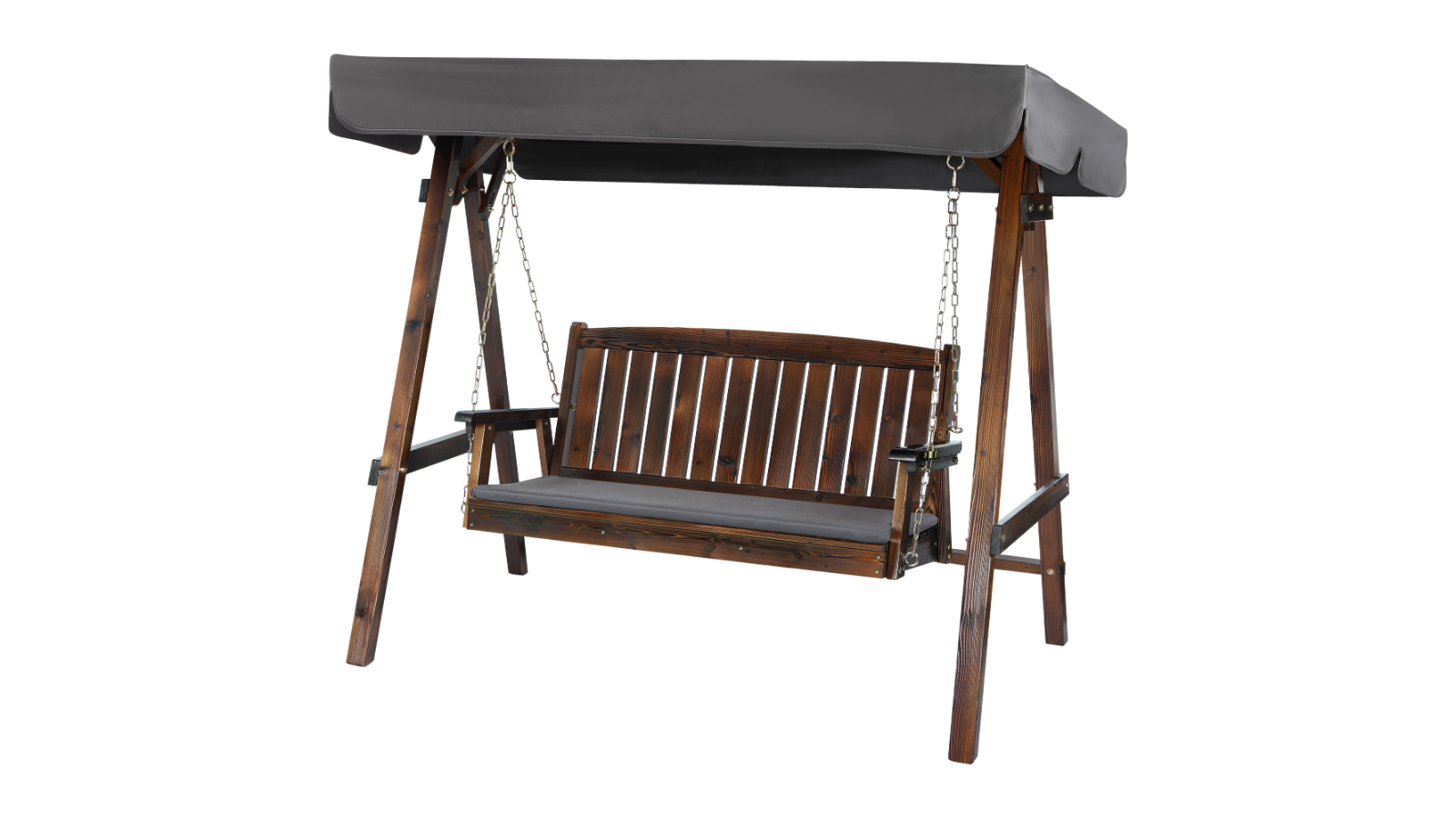 ALFORDSON Swing Charcoal Chair Outdoor Wooden Garden Patio Canopy - X-Large