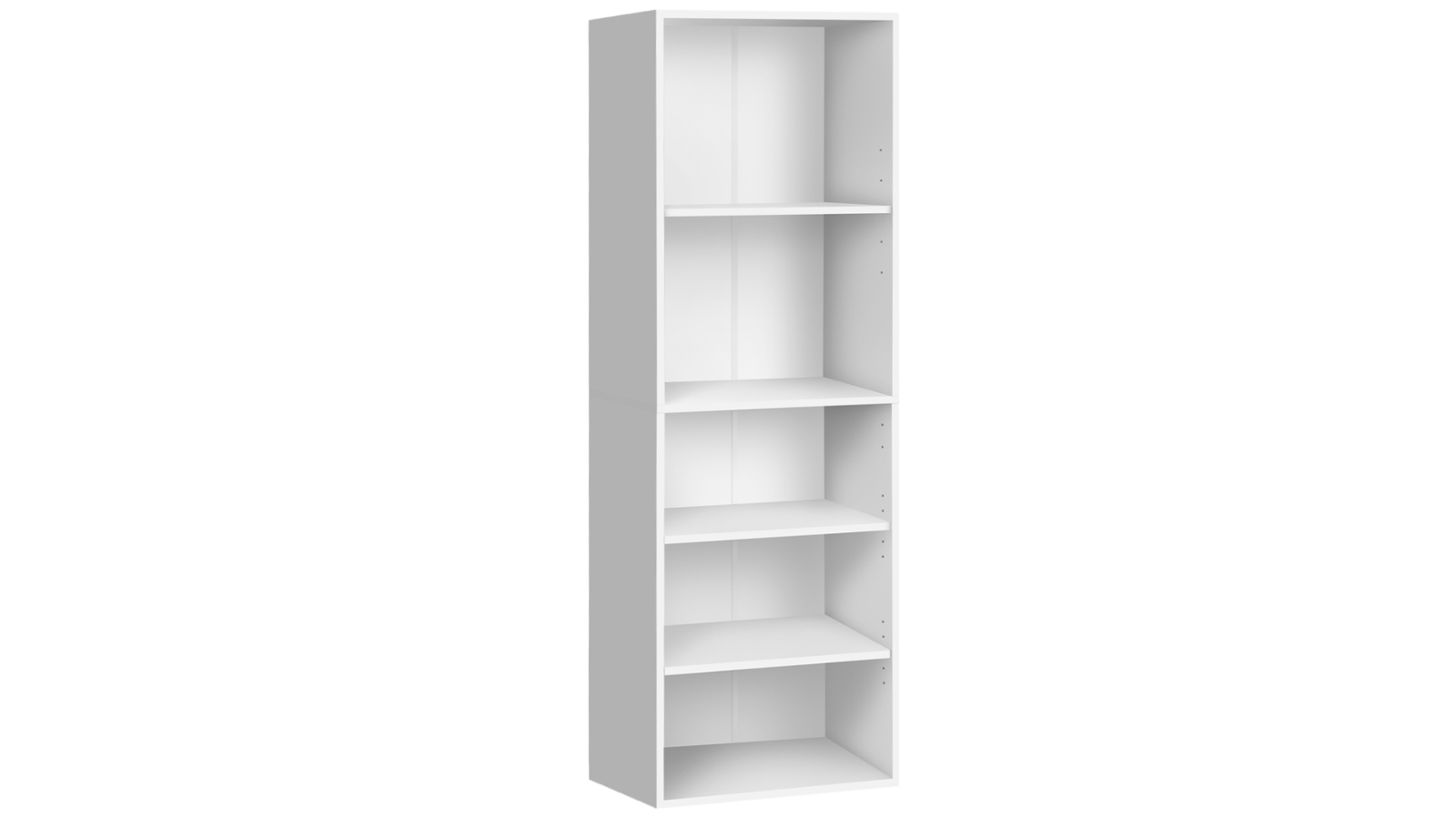 Alfordson 5-Shelves Chest Office Tallboy Cabinet - White