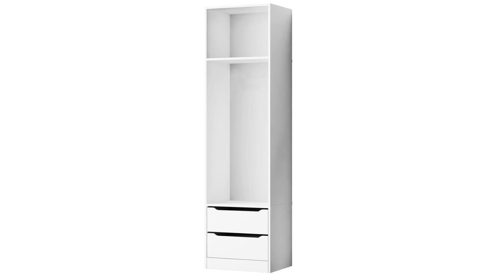 Alfordson 2-Drawer Chest Office Tallboy Cabinet - White