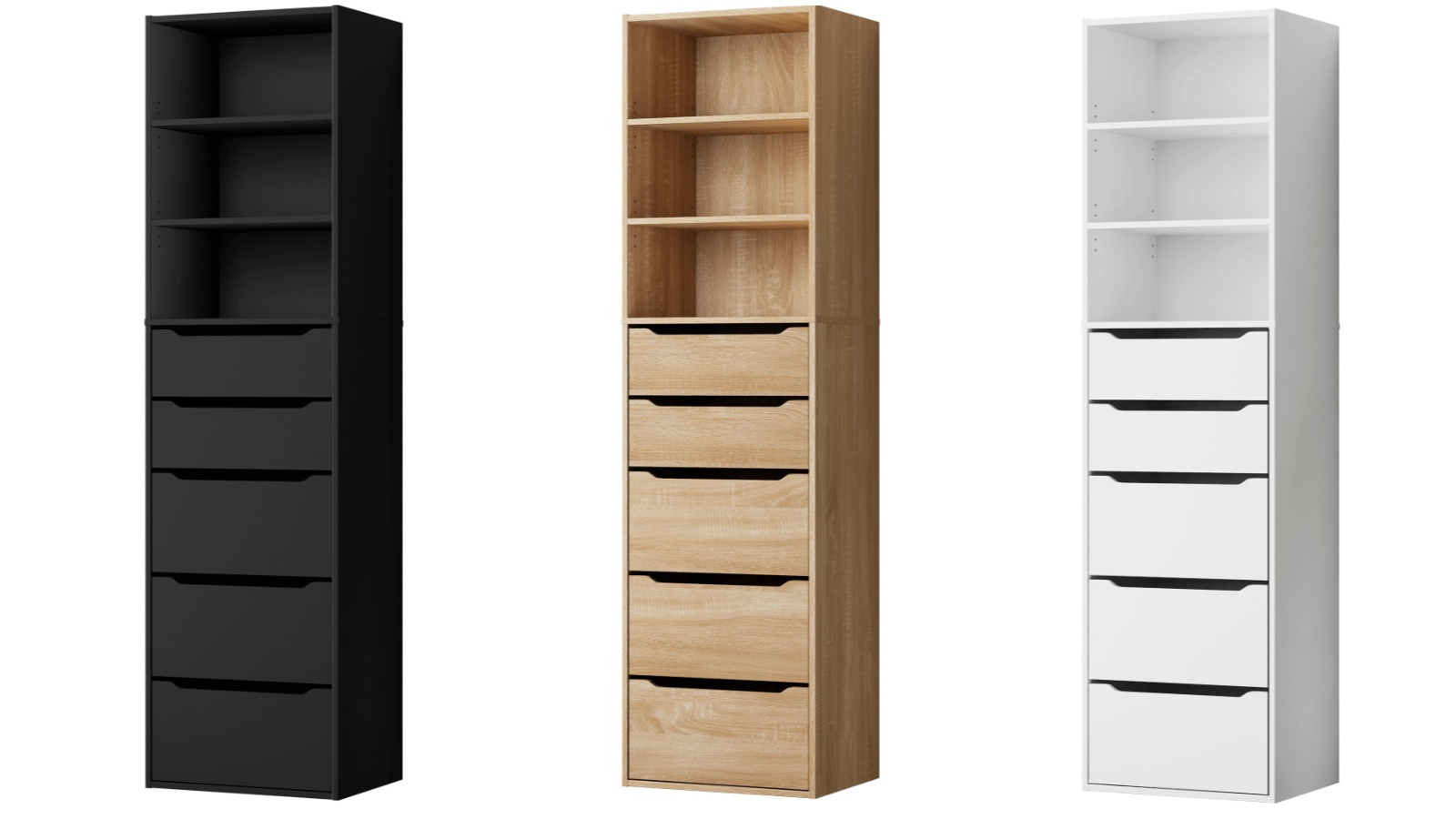 Alfordson 5-Drawer Chest Office Tallboy Cabinet 