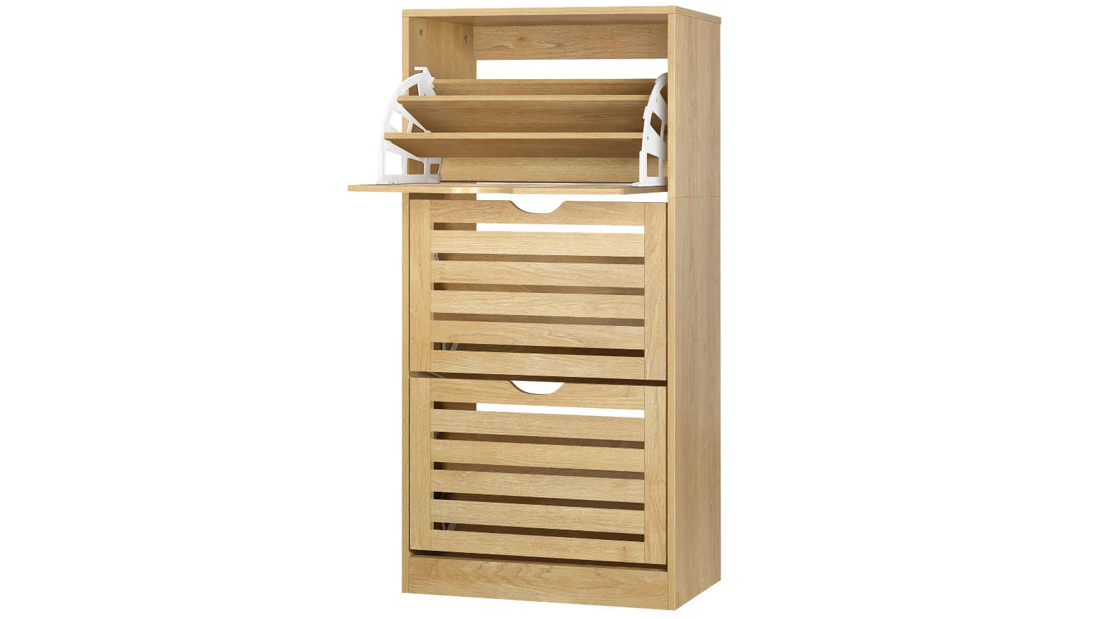 Alfordson Wood Flip Shoe Cabinet