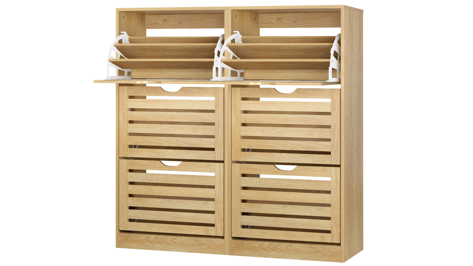 Alfordson Pack of 2 90 Pair Shoe Cabinet - Wood