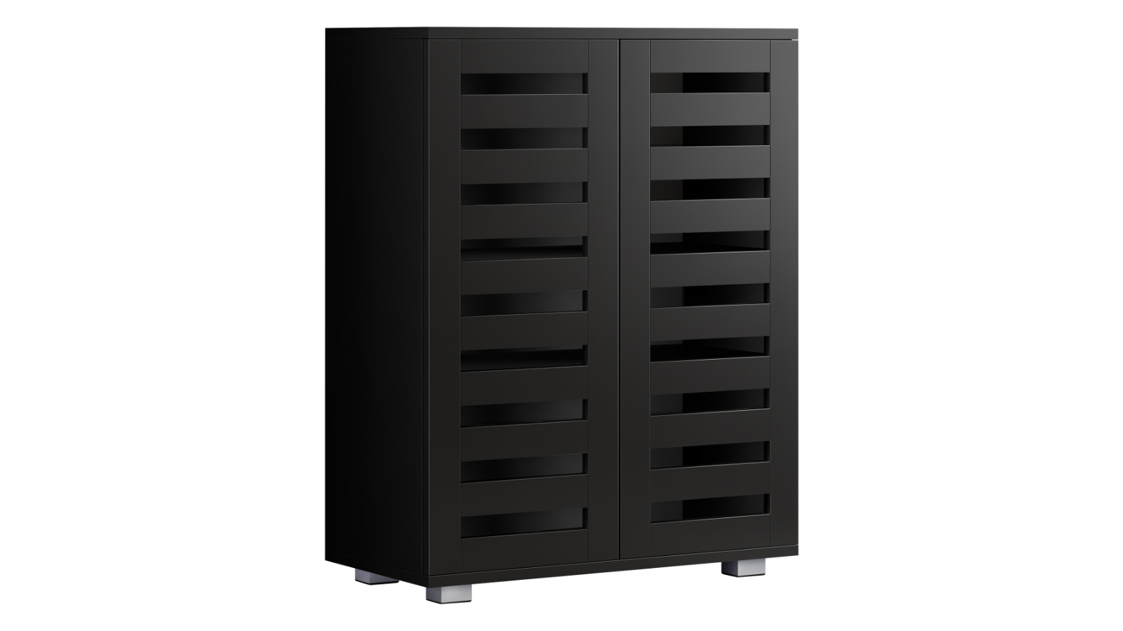 ALFORDSON 21 Pairs Shoe Cabinet Rack Storage Organizer Black