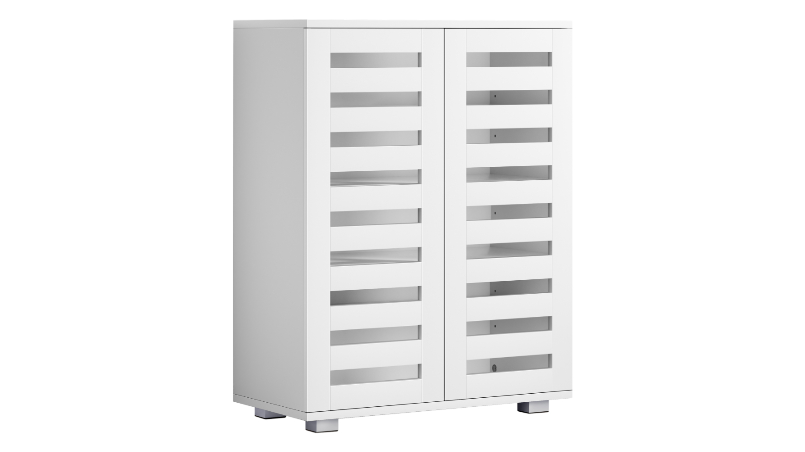 ALFORDSON 21 Pairs Shoe Cabinet Rack Storage Organizer White