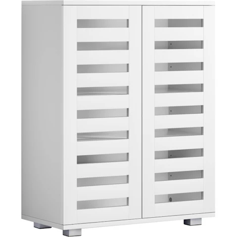 ALFORDSON 21 Pairs Shoe Cabinet Rack Storage Organizer White