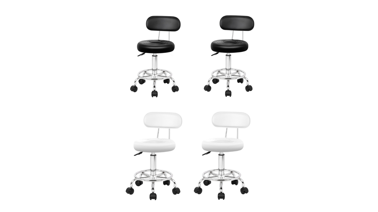 Alfordson 2 Piece Declan Backrest Swivel Salon Stool