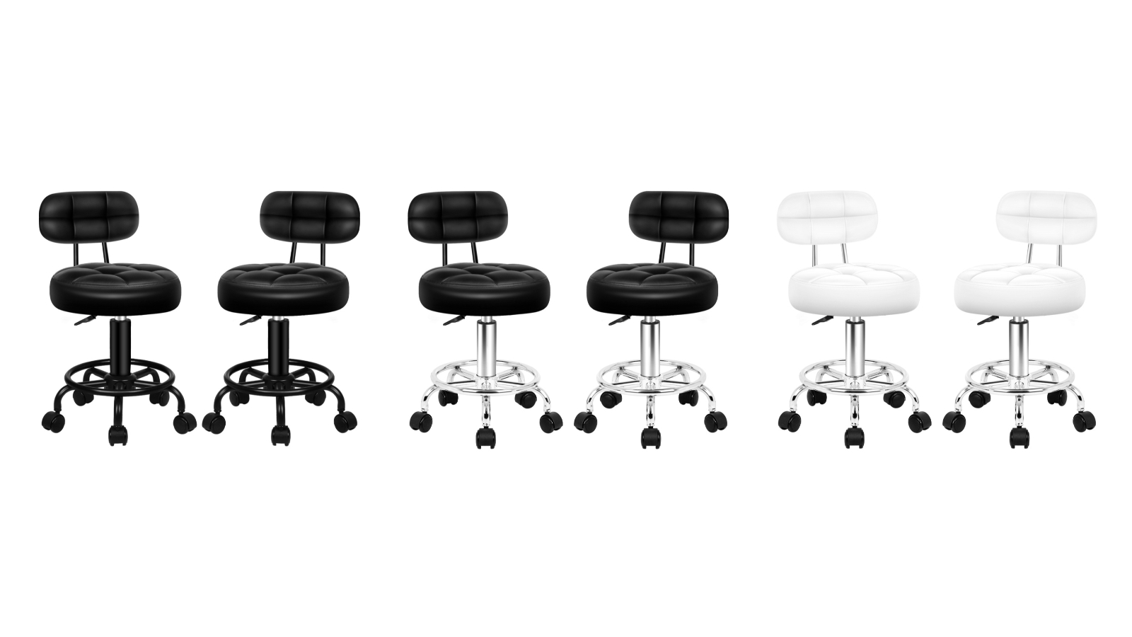 Alfordson 2 Piece Riley Backrest Swivel Salon Stool