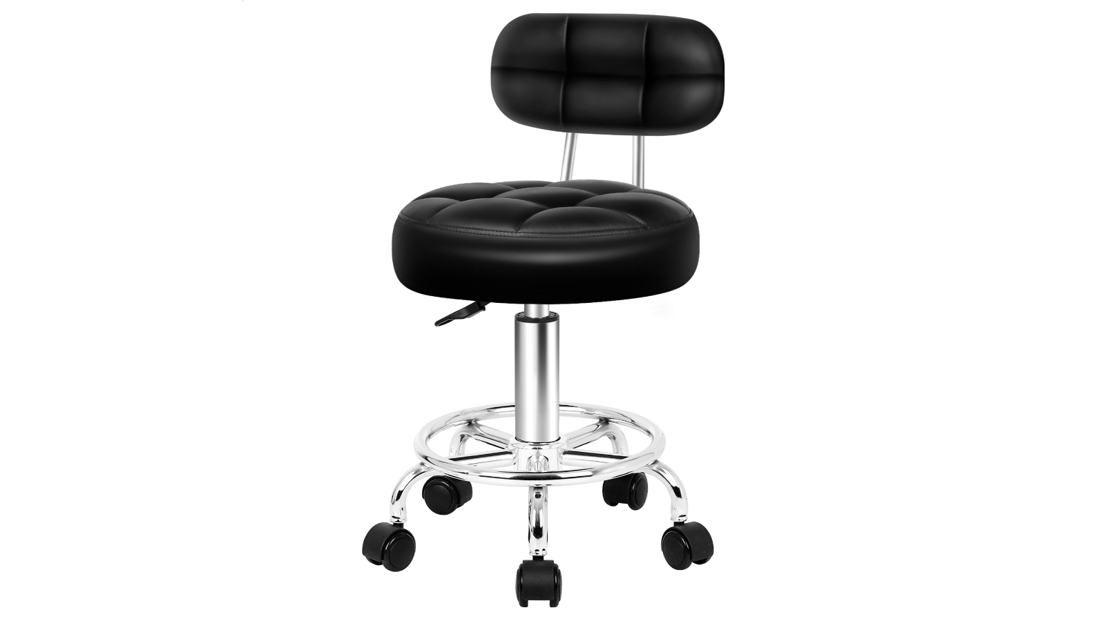 ALFORDSON Riley Backrest Salon Stool - Black