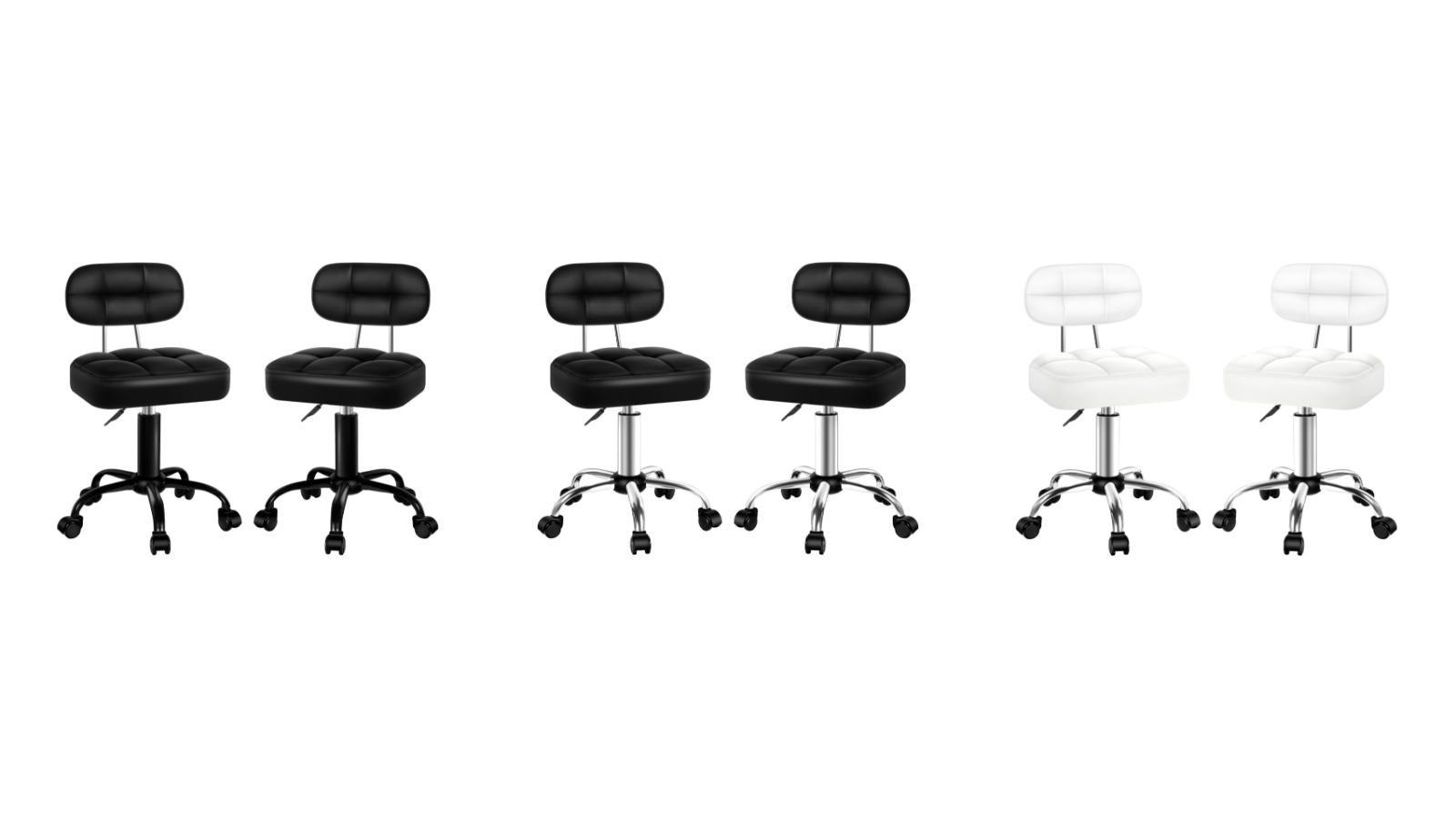 Alfordson 2 Piece Tufan Backrest Swivel Salon Stool