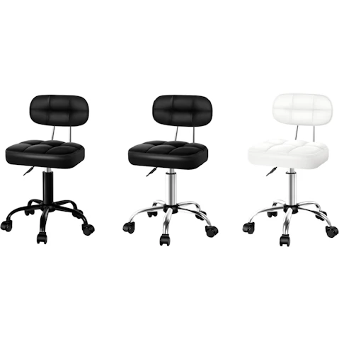 ALFORDSON Tufan Backrest Salon Stool