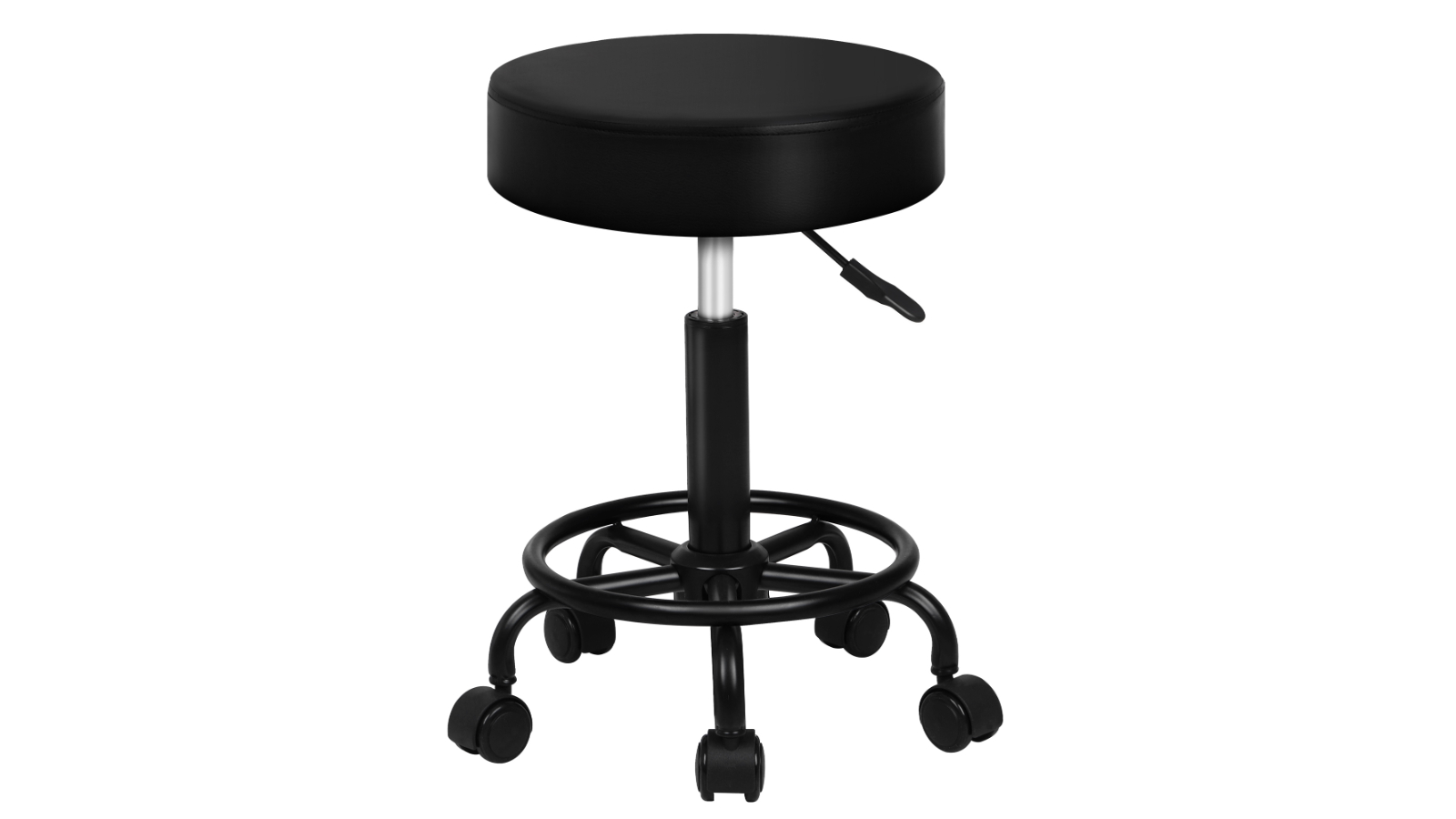 ALFORDSON Round Kori Salon Stool - All Black