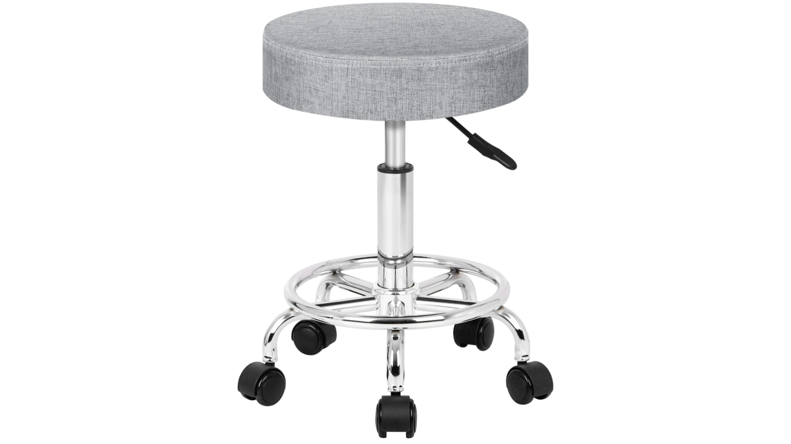ALFORDSON Fabric Salon Stool - Light Grey