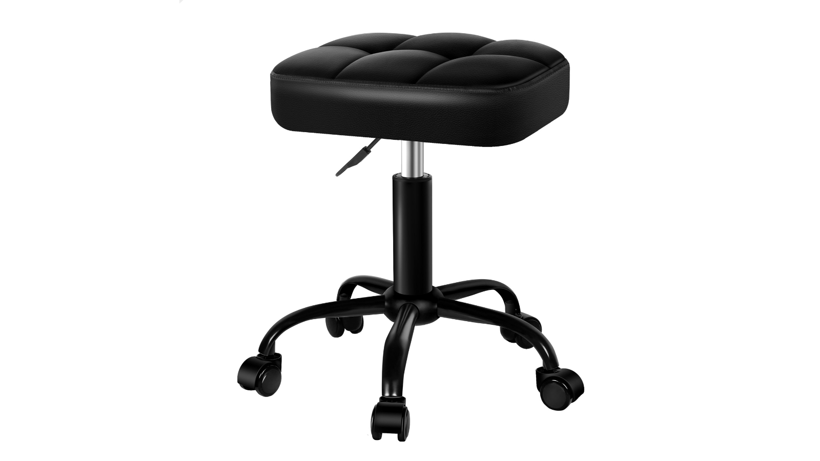 ALFORDSON Square Salon Stool - All Black