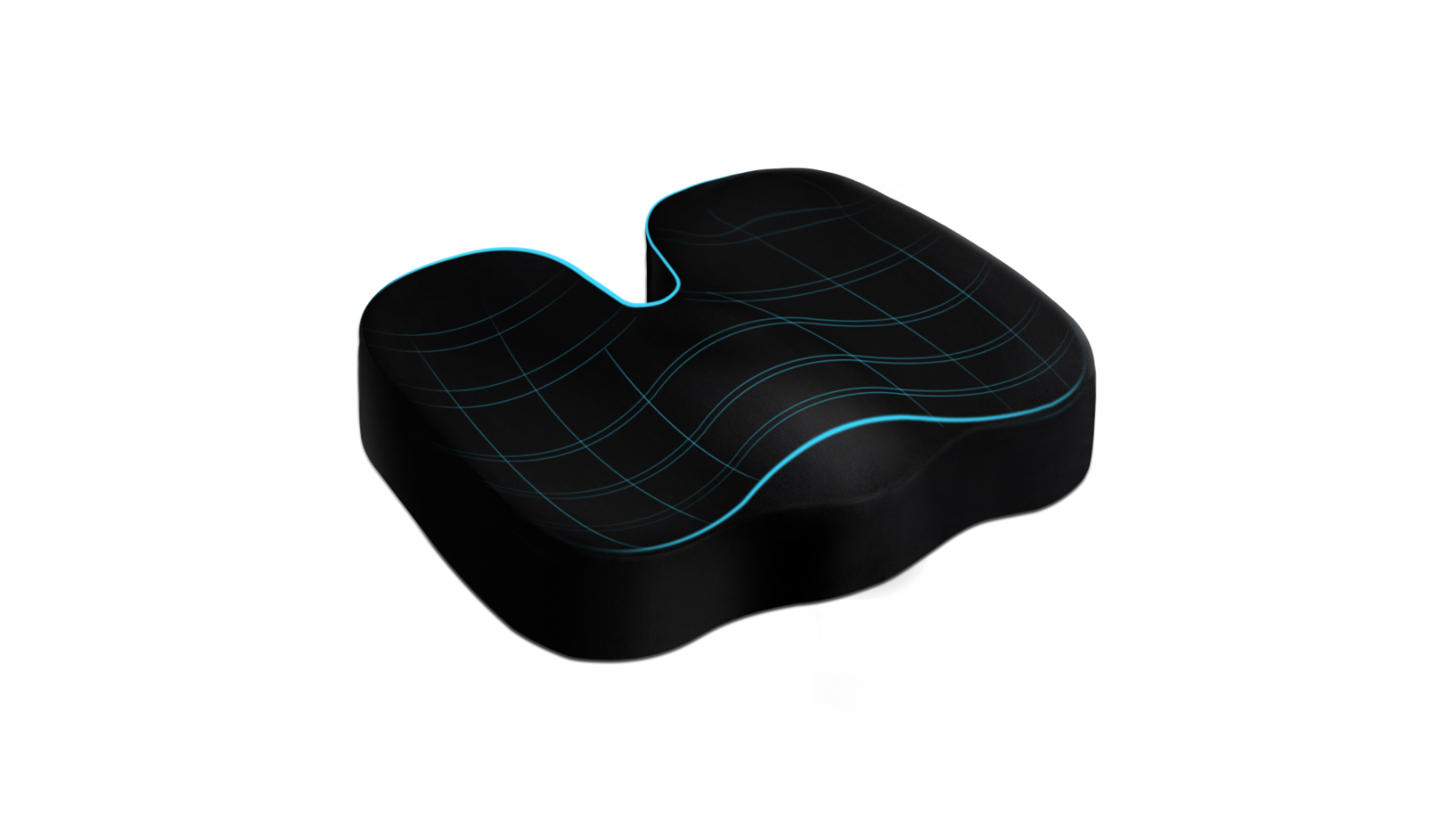 STARRY EUCALYPT Seat Posture Cushion Memory Foam Pillow Plush - Black