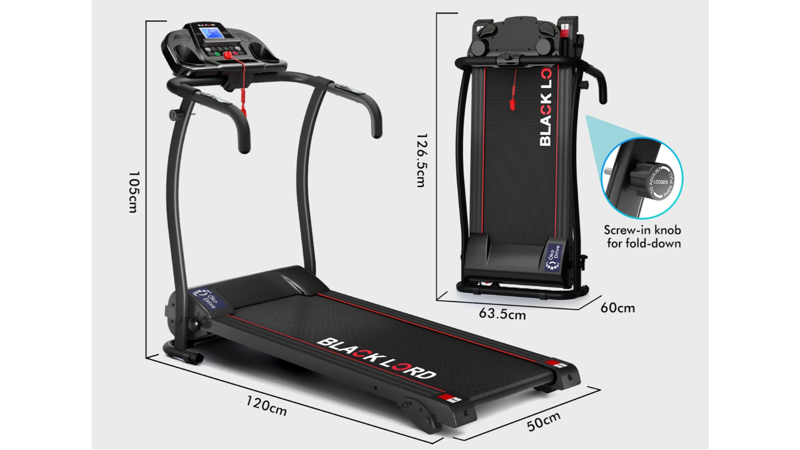BLACK LORD Treadmill Electric Exercise Running Machine