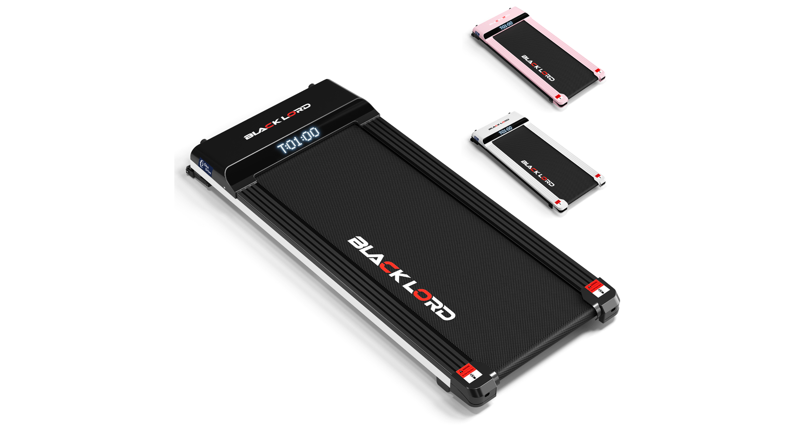 Black Lord 41cm Steel Frame Under Desk Electric Walking Pad