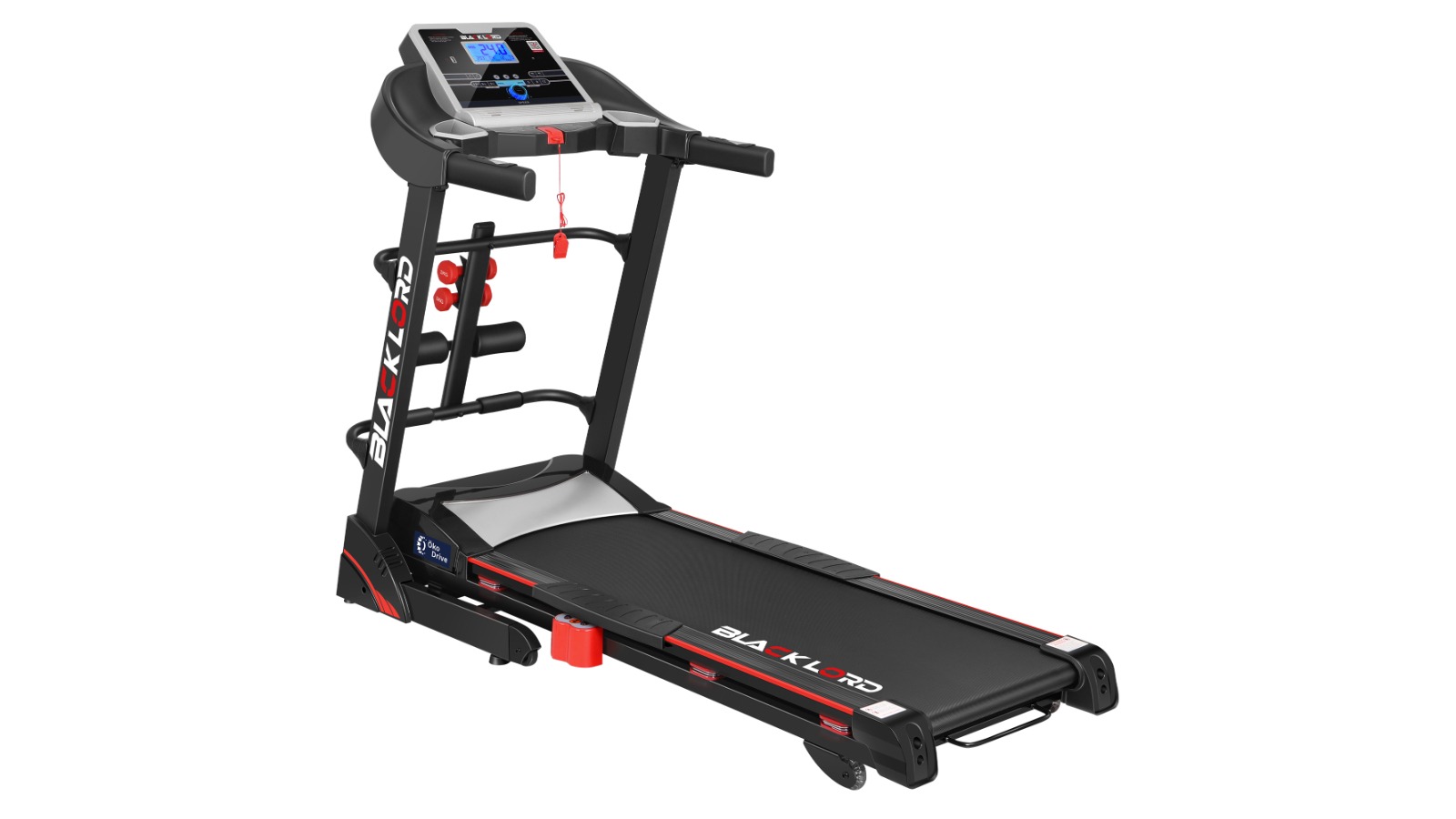BLACK LORD Electric Treadmill Auto Incline Foldable Run Machine V620 PLUS 450MM BELT 24KM/H SPEED