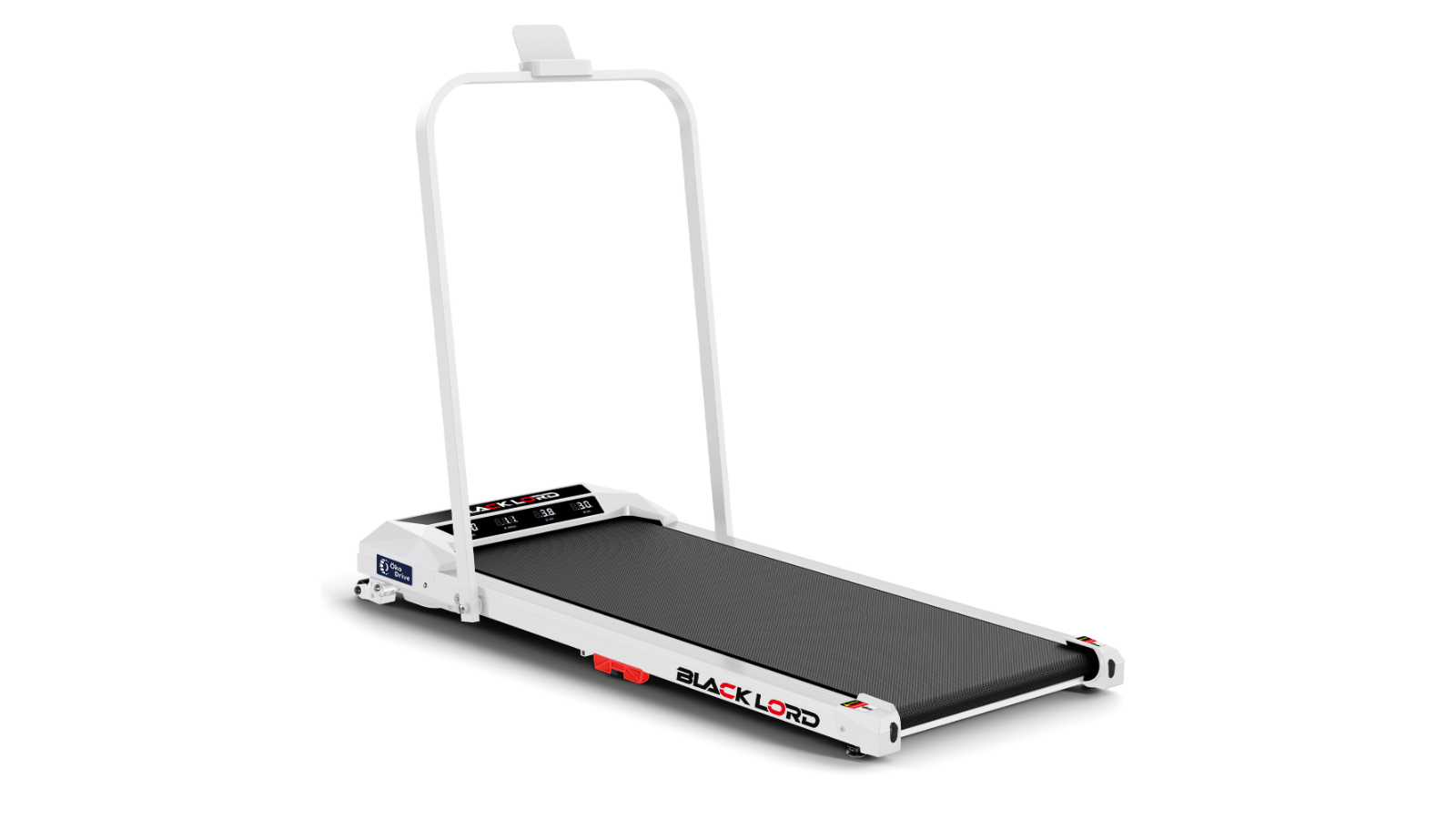 Black Lord Under Desk Foldable Incline Electric Walking Pad - White
