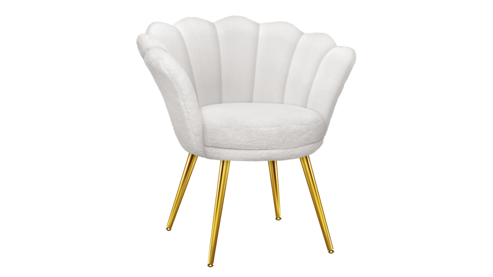 ALFORDSON Armchair Fabric Faux Fur - White