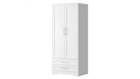 ALFORDSON Wardrobe Clothes Storage Cabinet Drawer Hanging Rod - White