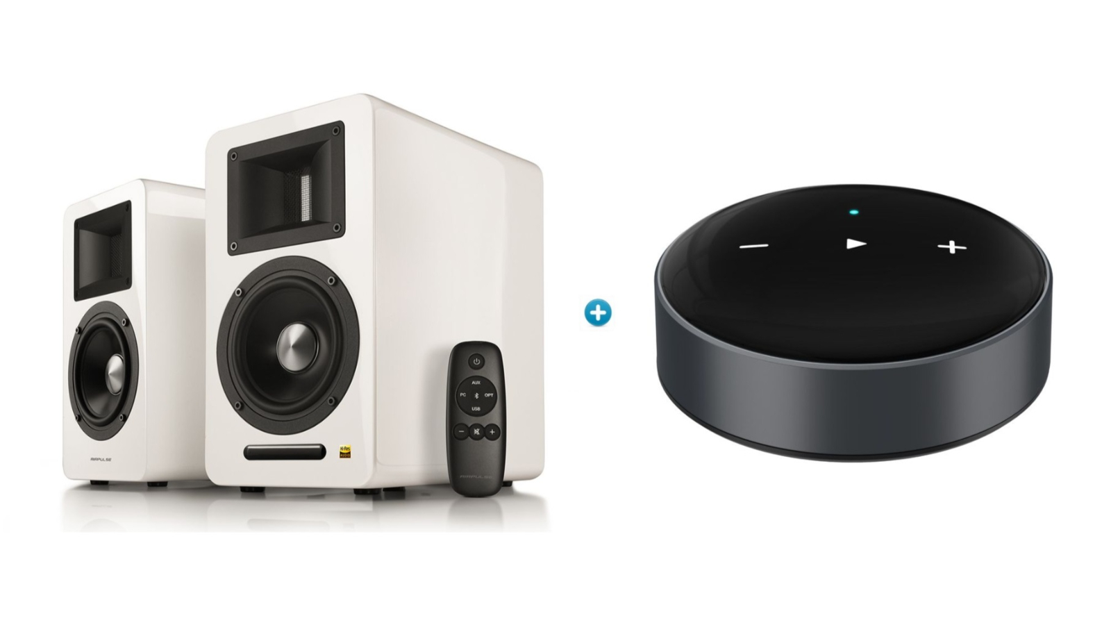 Airpulse Hi-Res Audio Active Speakers with WiiM Mini Wireless Streamer