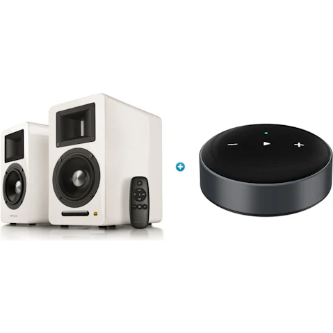 Airpulse Hi-Res Audio Active Speakers with WiiM Mini Wireless Streamer