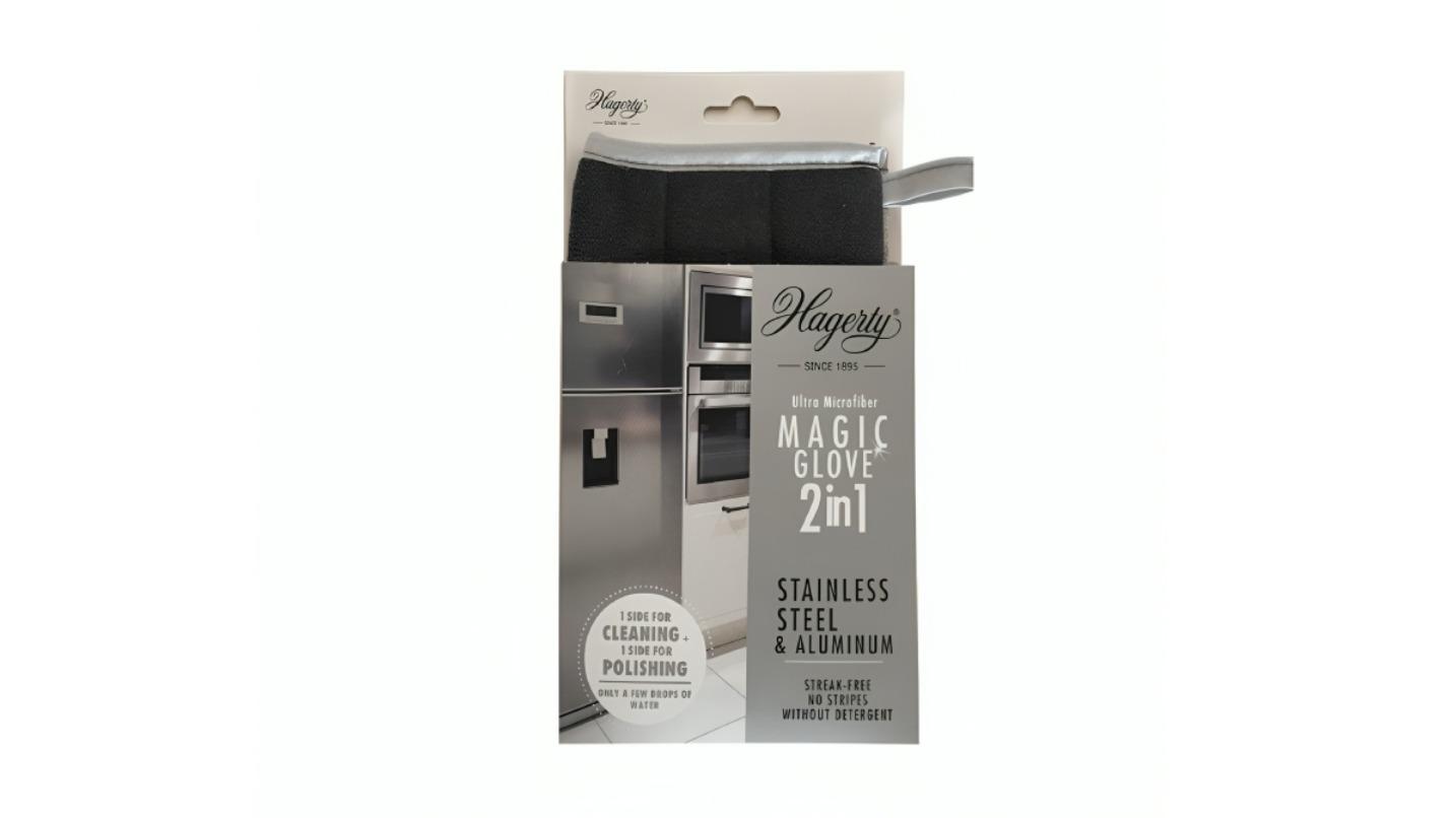 Hagerty 2-in-1 Microfibre Magic Glove for Stainless Steel and Aluminum