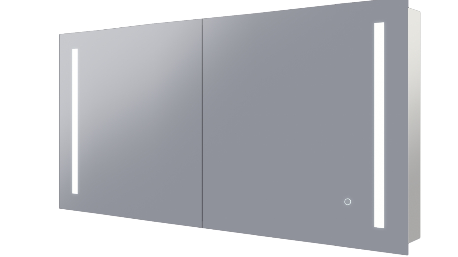 Remer Amber 1200mm Shaving Cabinet with Frontlit LED Mirror & Demister