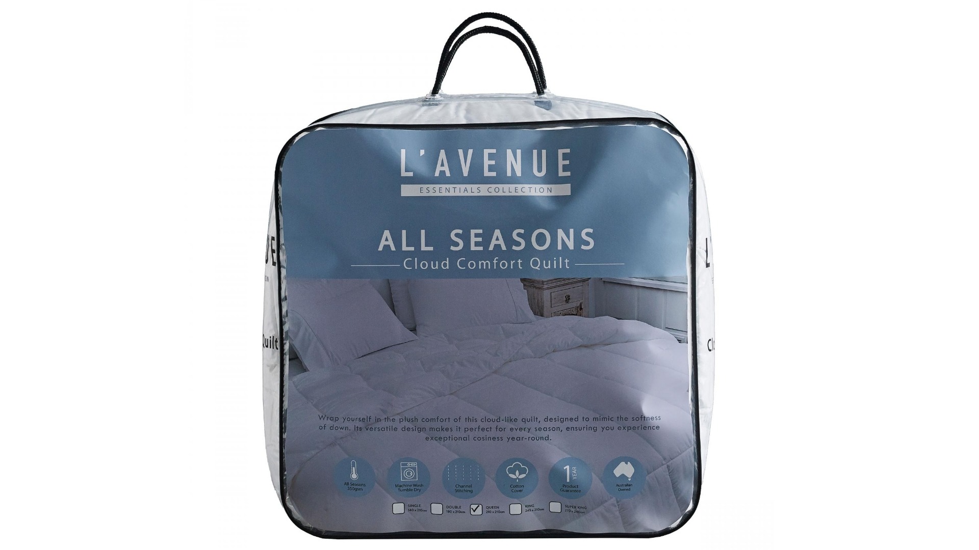 L'Avenue All Seasons Cloud Comfort Quilt - Super King