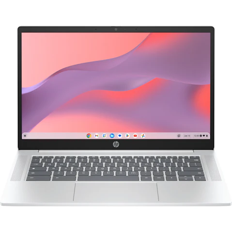 HP Chromebook 14-inch Touch N100/4GB/64GB eMMC Laptop - Glacier Silver