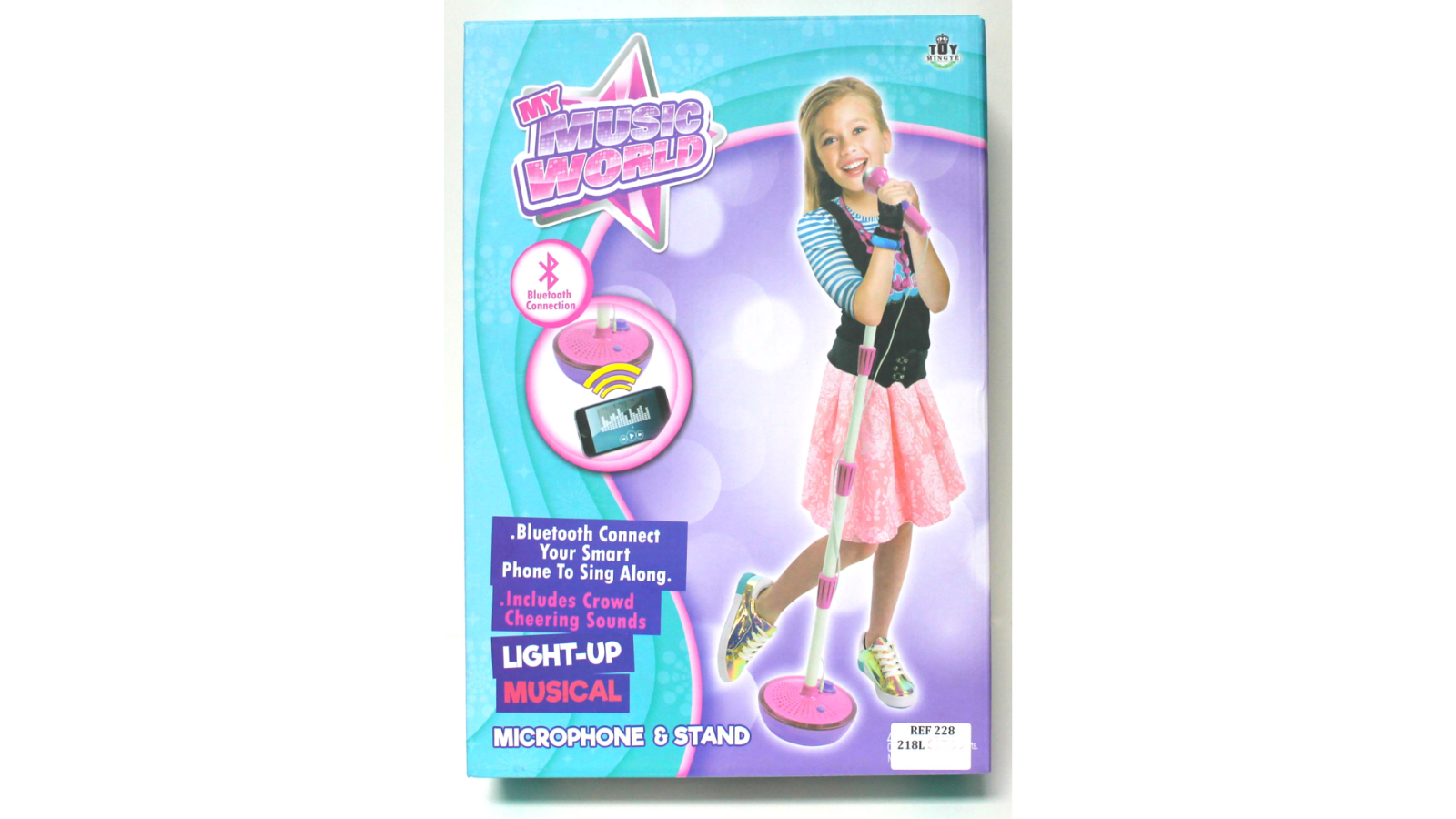 Girls Bluetooth Toy Karaoke Mic on Stand