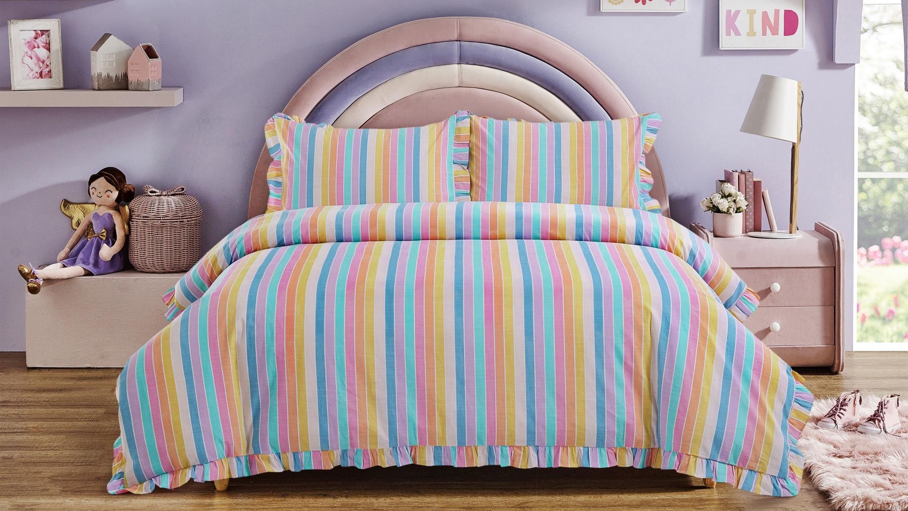 Lulu Stripe Quilt Cover Set - Single