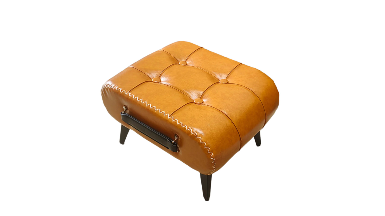 NNETM Faux Leather Shoe Changing Stool with Storage
