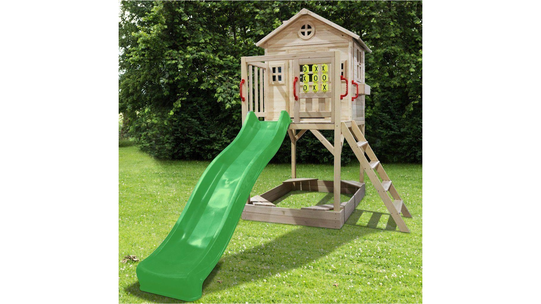All 4 Kids Brooklyn Cubby House With Slide and Sand Pitch