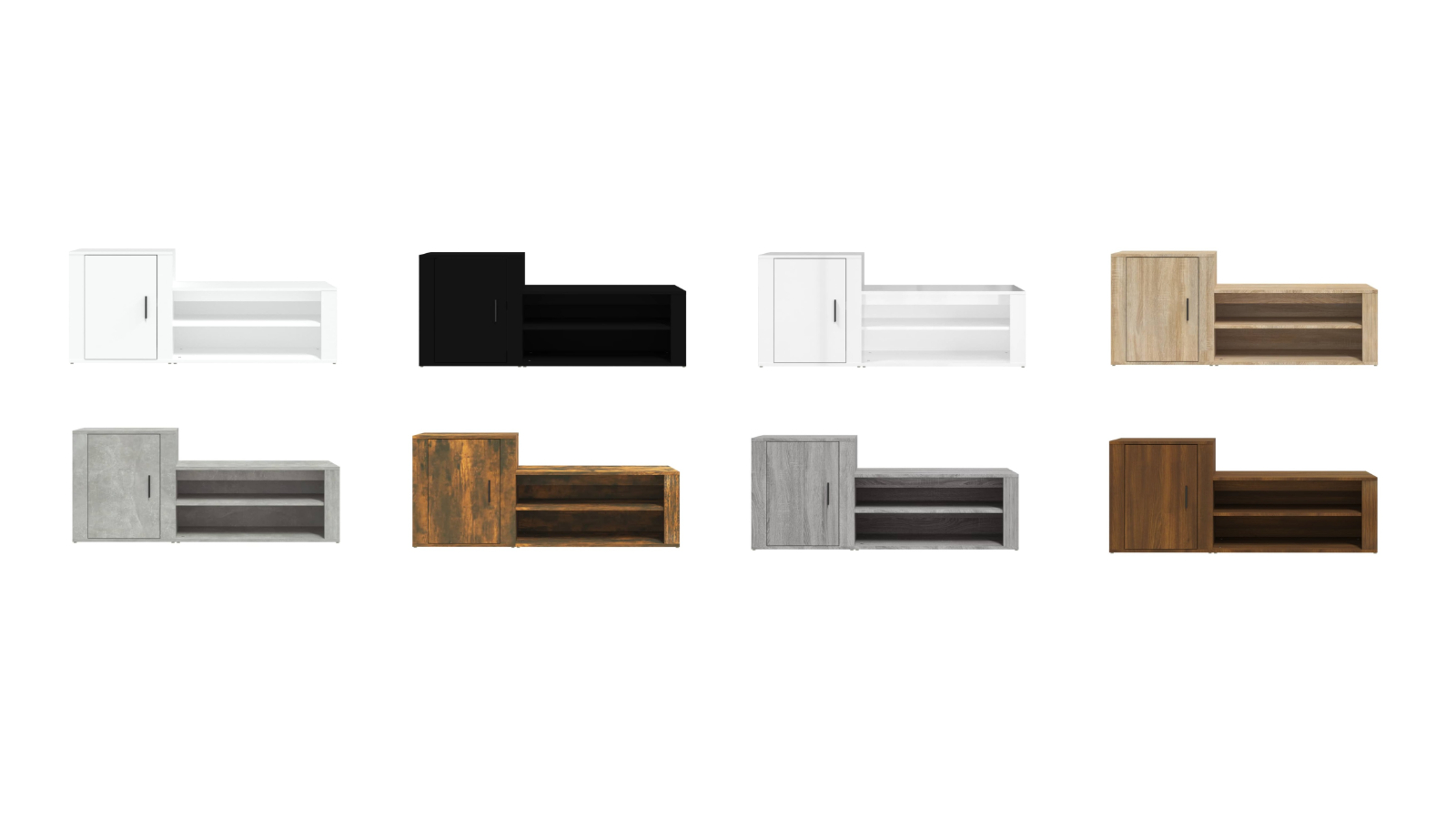 vidaXL 130 x 35 x 54cm Shoe Cabinet