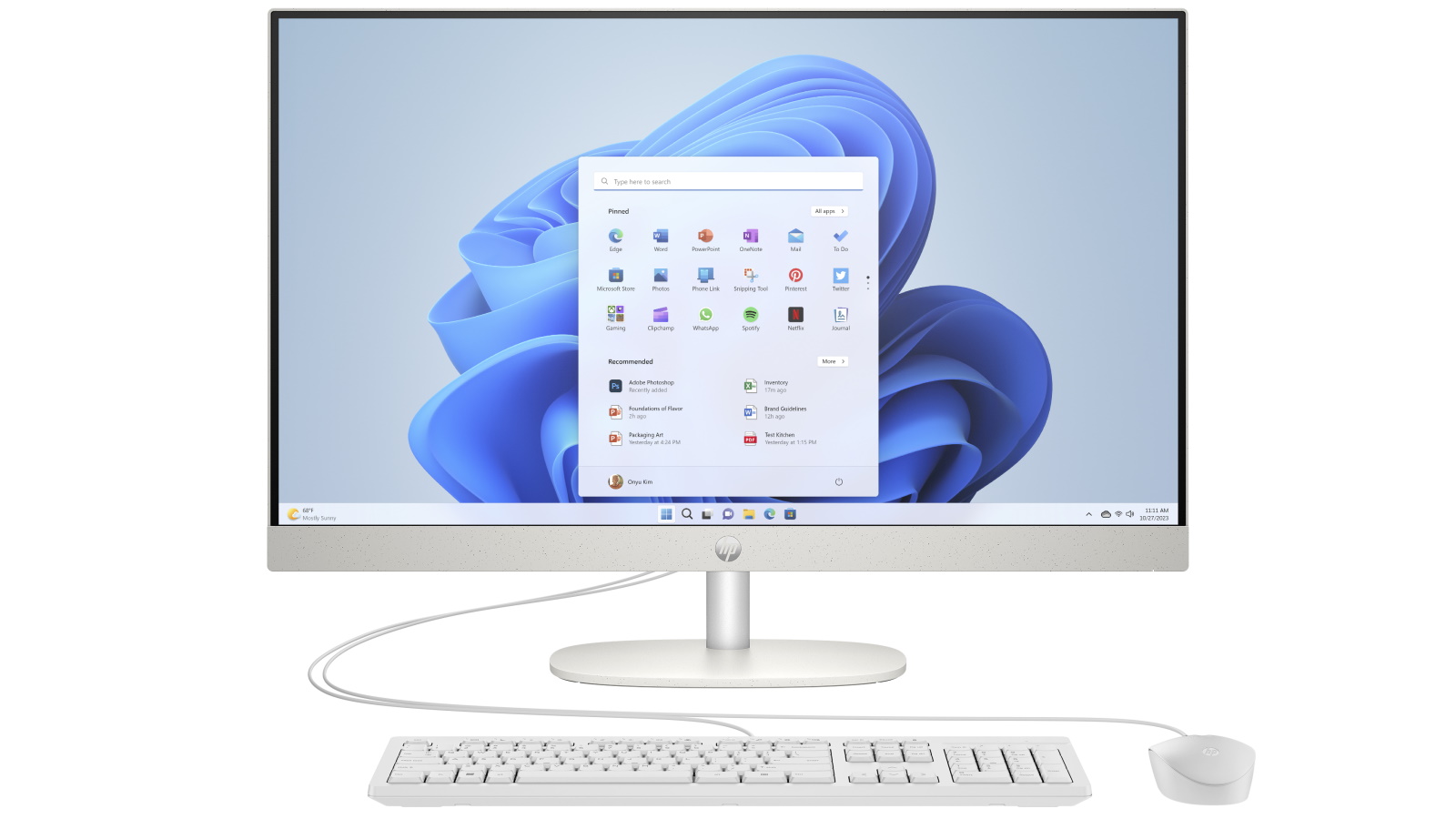HP 27-inch R3-7320U/8GB/512GB SSD All-in-One Desktop