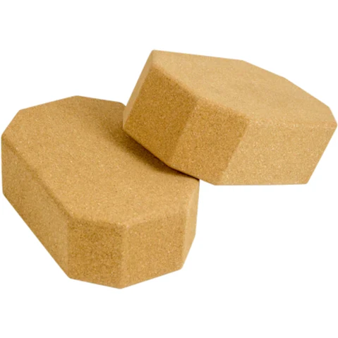 Serrano 2 Piece Natural Cork Octagon Yoga Blocks Set