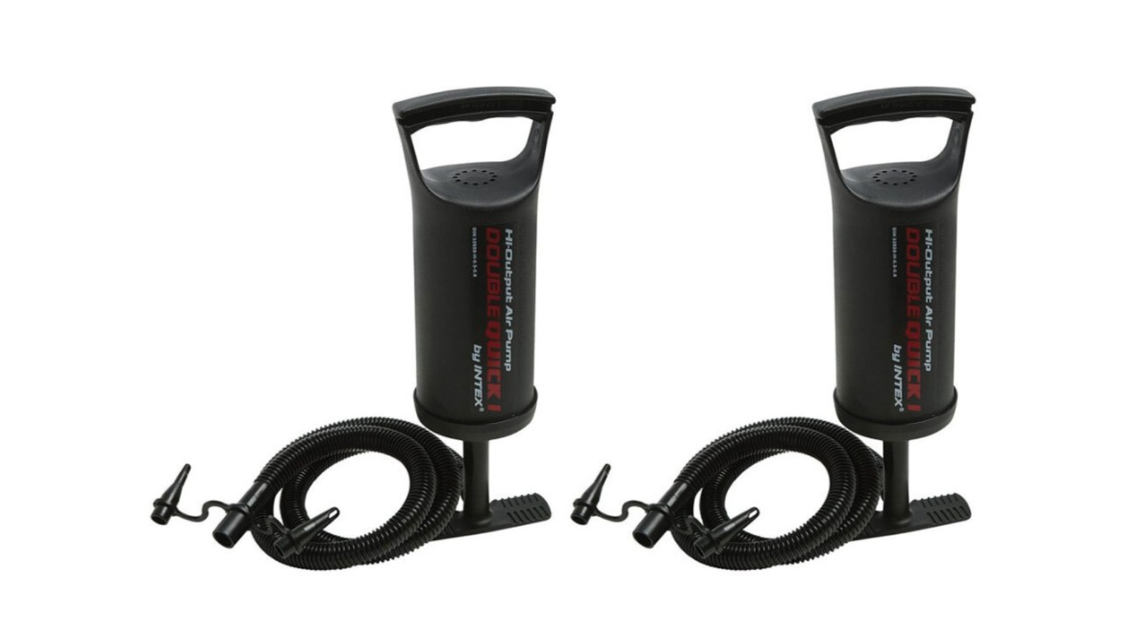 Intex 2 Piece Double Quick I Hand Pump for Air Bed/Mattress - Black