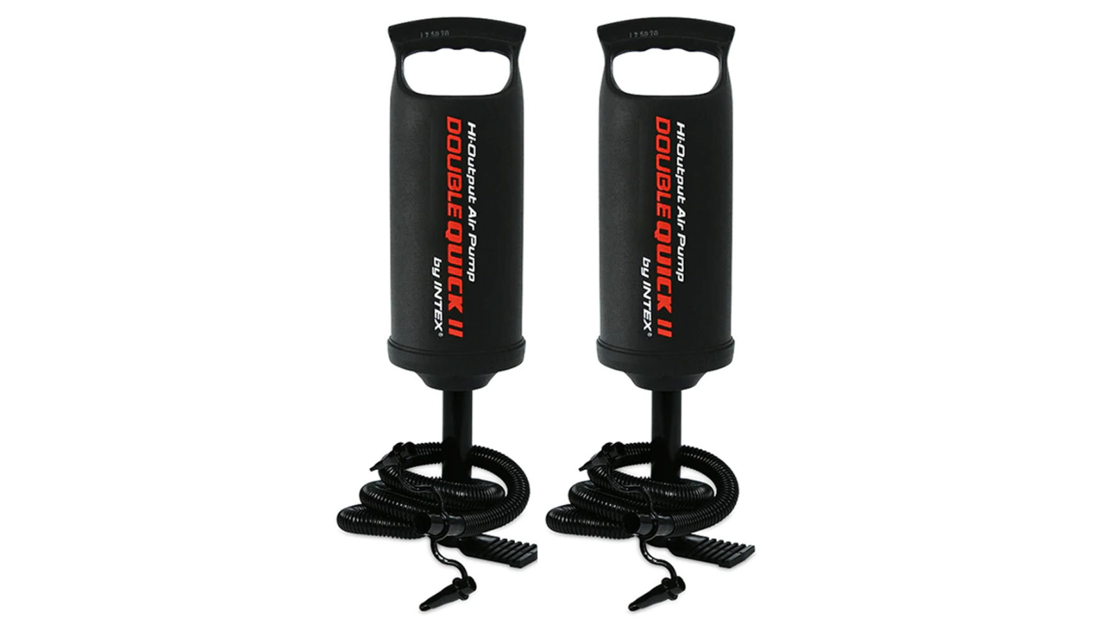 Intex 2 Piece High Output Hand Pump for Air Bed/Mattress - Black