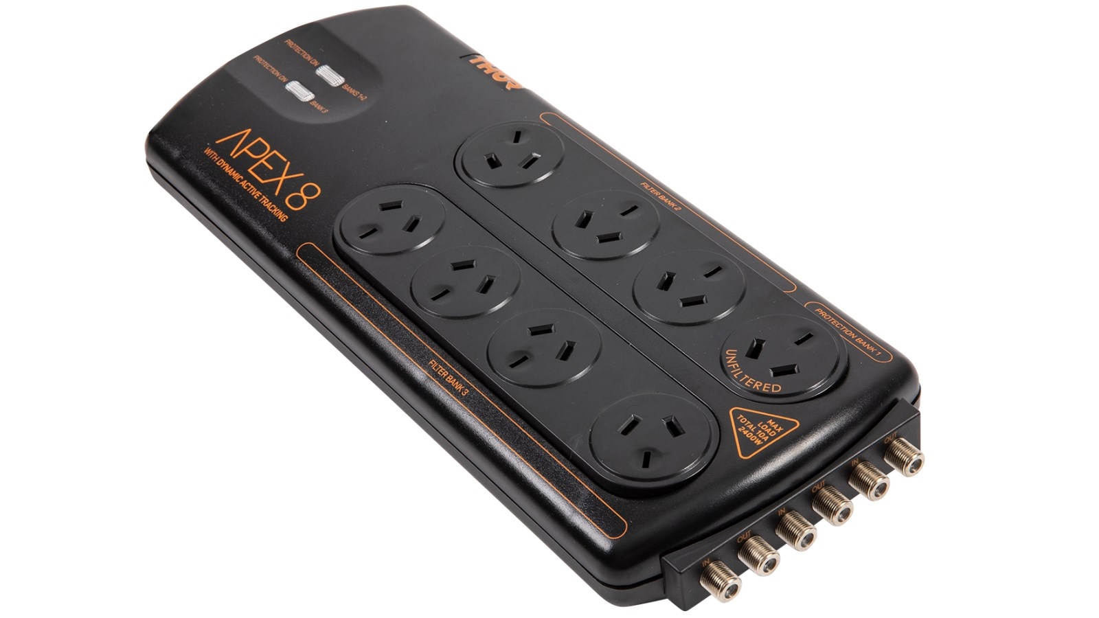 Thor APEX 8 8-Outlet Power Filter & Surge Protector with Fireproof MOV ...