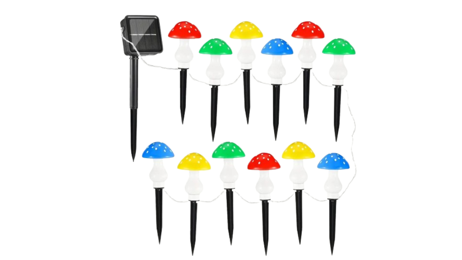 TM Twelve Glowing Mushrooms A Solar-Powered Christmas Delight